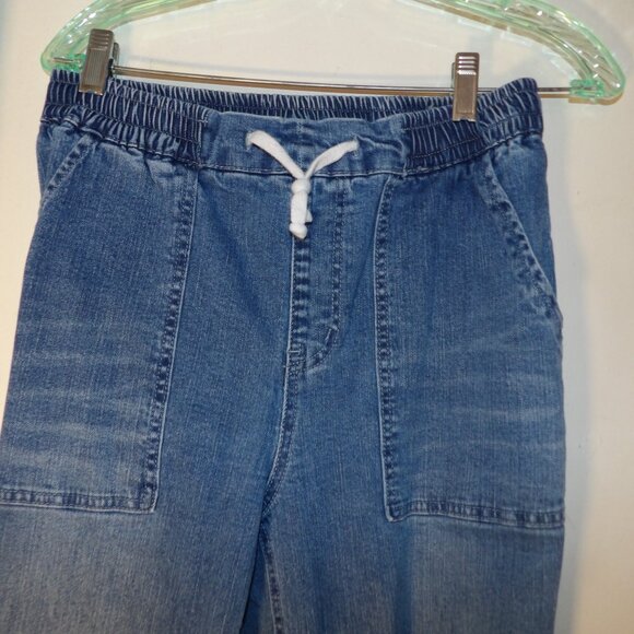 Love Revival Pull On Denim Joggers Sz L - Picture 2 of 5